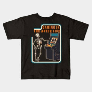 Skeleton play arcade games Kids T-Shirt